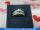 Ring - Wedding Set - White Gold 14k (.585) 8.3 grams Size 8