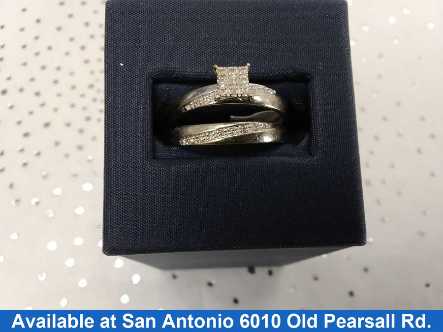 Ring - Engagement Set - White Gold 14k (.585) 3.1 grams Size 20