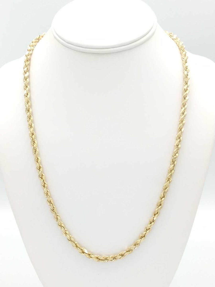 Rope Chain - Yellow Gold 10k (.417) 9.2 grams 22 inch