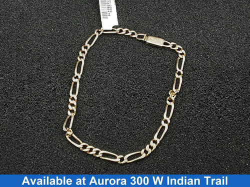 Figaro Bracelet - Yellow Gold 10k (.417) 6.6 grams 7 inch