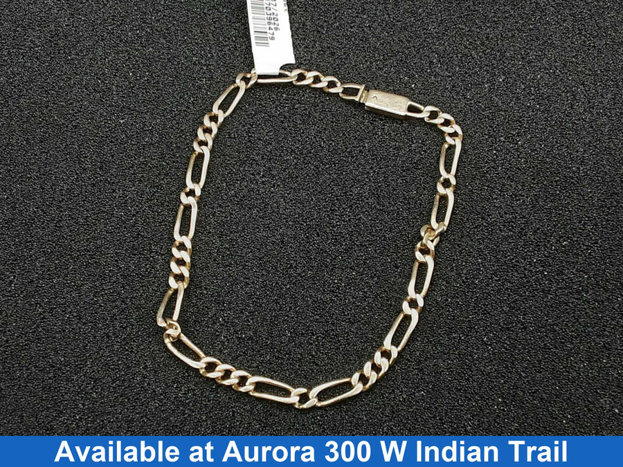 Figaro Bracelet - Yellow Gold 10k (.417) 6.6 grams 7 inch