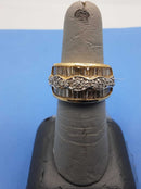Women's Ring - Anniversary - Yellow Gold 14k (.585) 11.4 grams Size 7.5