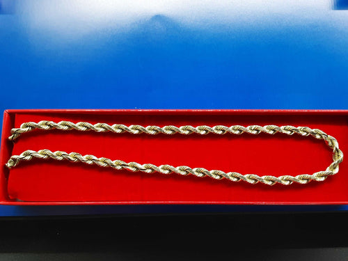 Rope Chain - Yellow Gold 10k (.417) 37.6 grams 18 inch