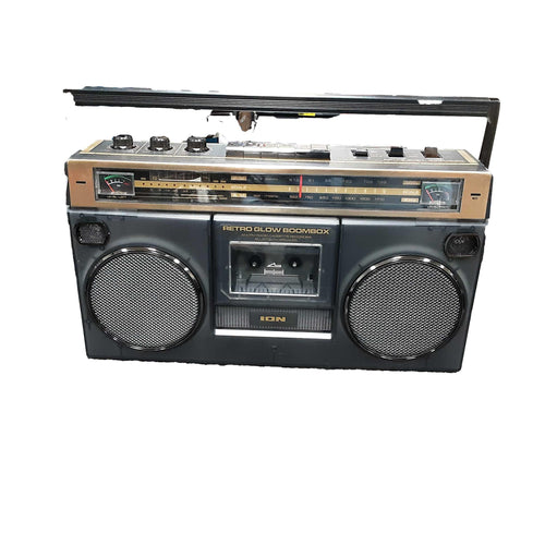 Ion Retro Glow Boombox Black Portable Speaker