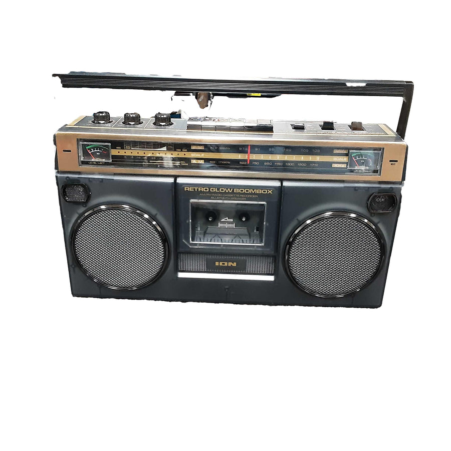 Ion Retro Glow Boombox Black Portable Speaker