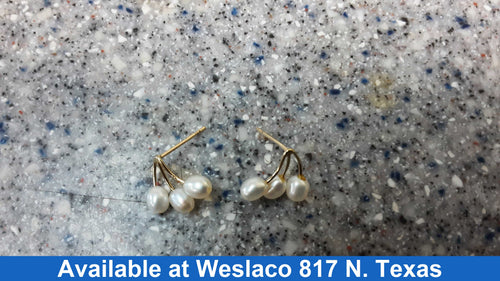 Pearl Earrings - Yellow Gold 10k (.417) 2 grams