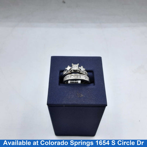 Ring - Engagement Set - White Gold 14k (.585) 7.3 grams Size 6.5