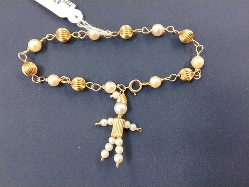 Bead Bracelet - Yellow Gold 14k (.585) 5.2 grams 8 inch