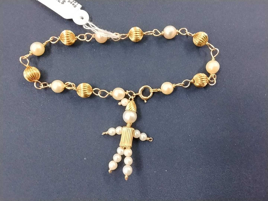 Bead Bracelet - Yellow Gold 14k (.585) 5.2 grams 8 inch