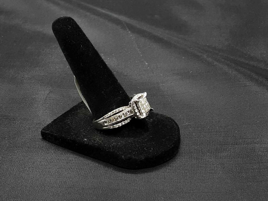 Ring - Wedding Set - White Gold 10k (.417) 5.2 grams Size 9.5