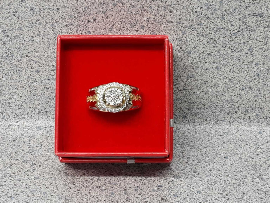 Men's Ring - Yellow Gold 10k (.417) 5.4 grams Size 9.5