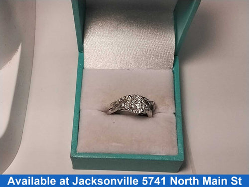 Ring - Wedding Set - White Gold 10k (.417) 3.5 grams Size 5.5