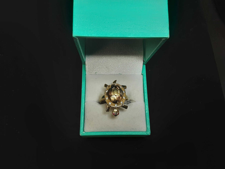 Women's Ring - Tricolor Gold 14k (.585) 7.7 grams Size 7.5