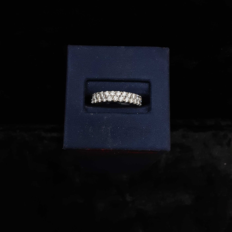 Women's Ring - Anniversary - White Gold 14k (.585) 4.3 grams Size 20