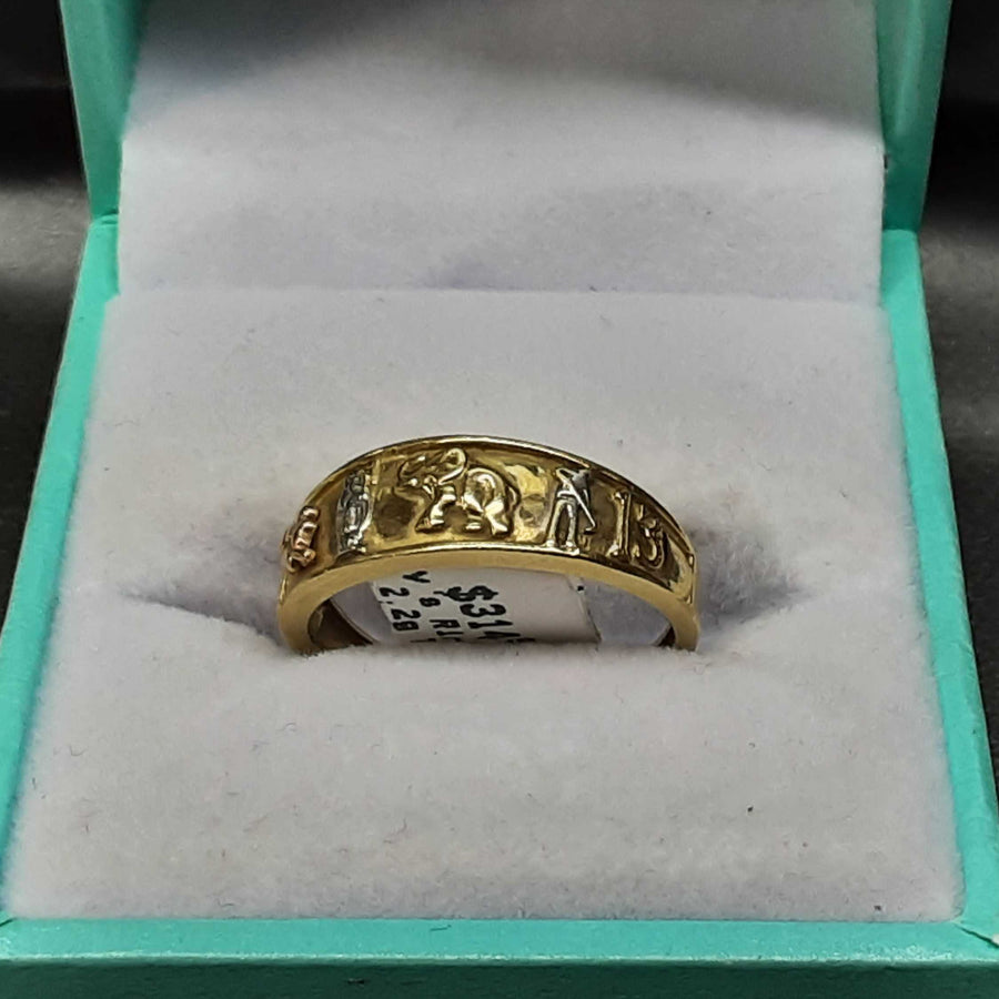 Women's Ring - Tricolor Gold 14k (.585) 2.2 grams Size 6.5