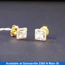 Double Stud Earring - Yellow Gold 14k (.585) 1.2 grams