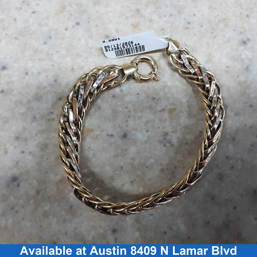 Woven Bracelet - Yellow Gold 14k (.585) 11 grams 8 inch