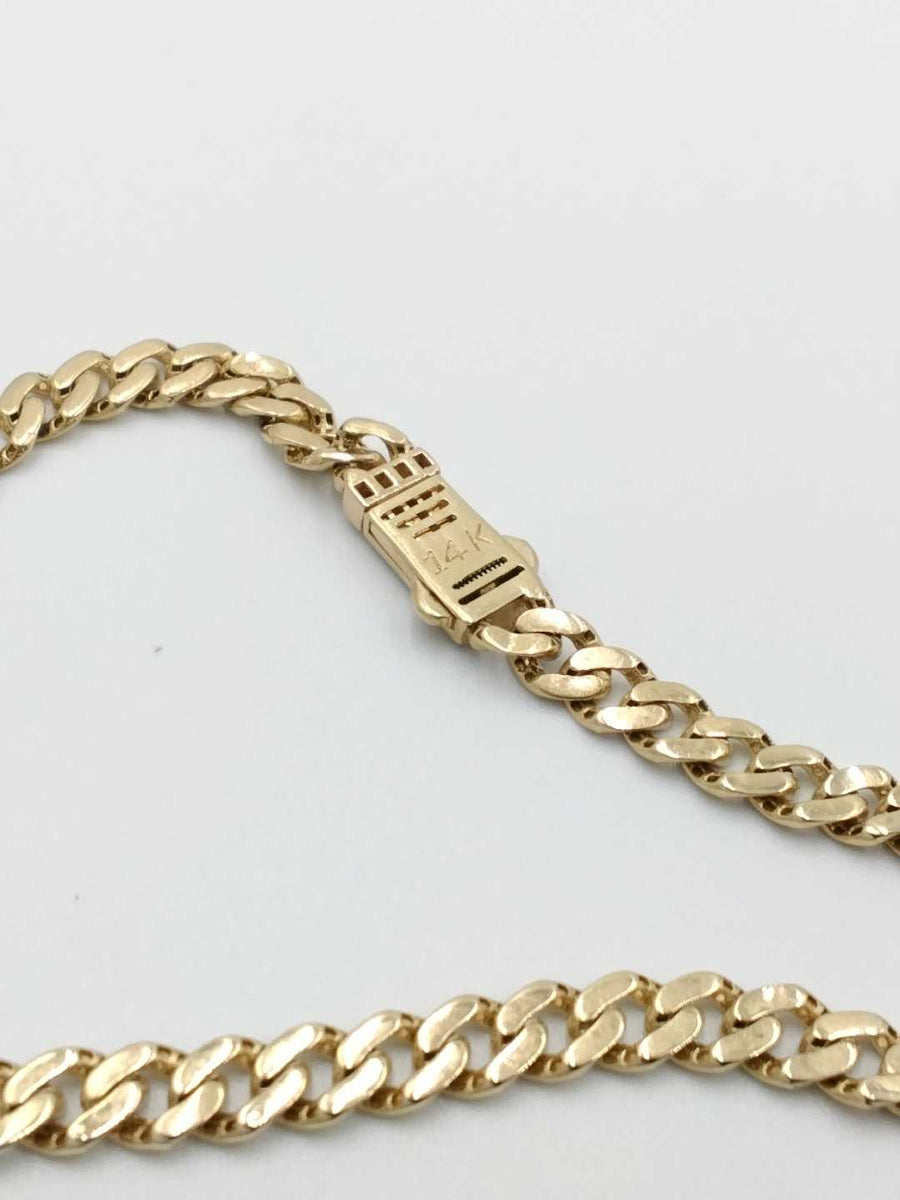 Cuban Link Bracelet - Yellow Gold 14k (.585) 4.9 grams 7 inch