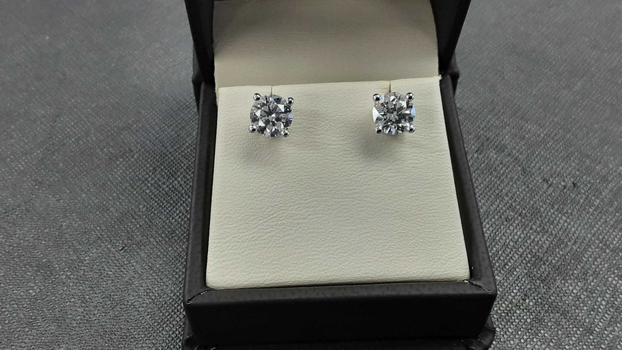 Double Stud Earring - Yellow Gold 14k (.585) 2 grams