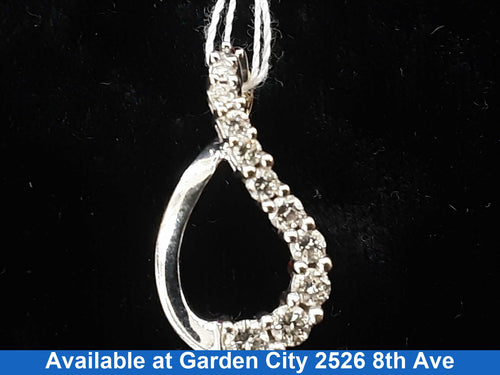 Diamond Pendant - White Gold 14k (.585) 1.9 grams