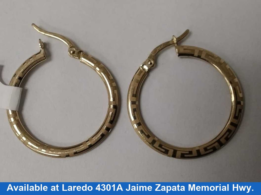 Hoop Earrings - Yellow Gold 10k (.417) 1.6 grams
