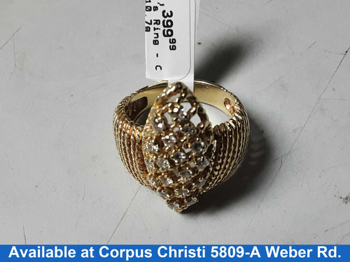 Women's Ring - Yellow Gold 10k (.417) 10.7 grams Size 9