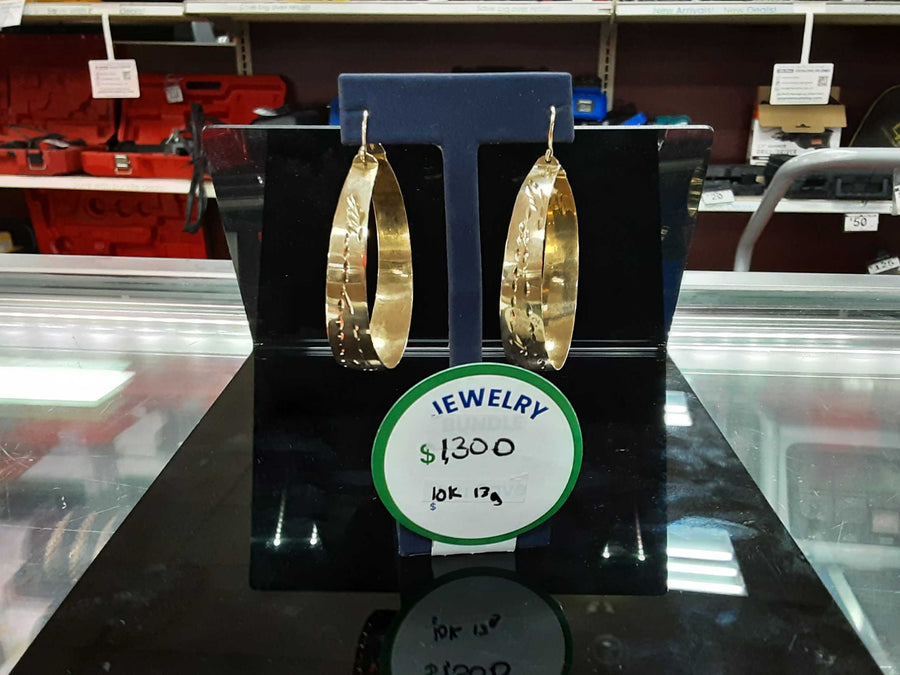 Bangle Earrings - Yellow Gold 10k (.417) 13 grams