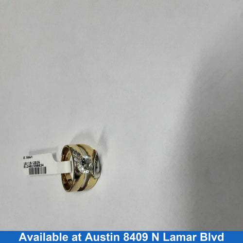 Ring - Engagement Set - Yellow Gold 14k (.585) 4.6 grams Size 7