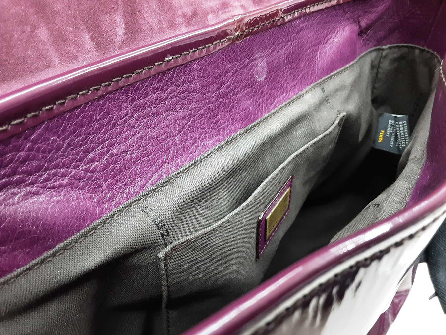 Fendi Purple Patent B Purple Purse / Handbag
