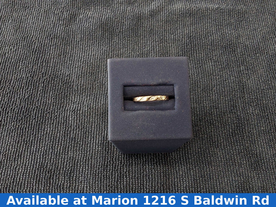 Ring - Wedding Band - Yellow Gold 10k (.417) 1 grams Size 6