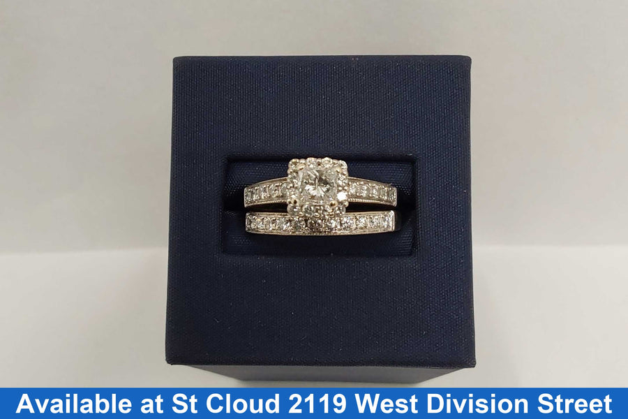 Ring - Engagement Set - White Gold 14k (.585) 5.09 grams Size 8.5
