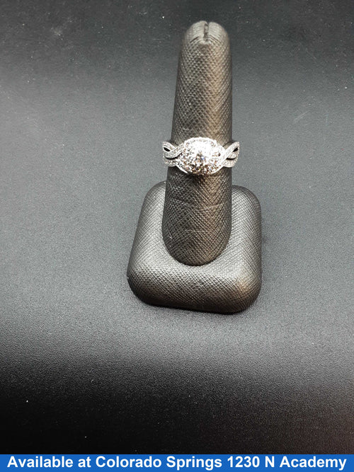 Ring - Wedding Set - White Gold 14k (.585) 6.5 grams Size 7