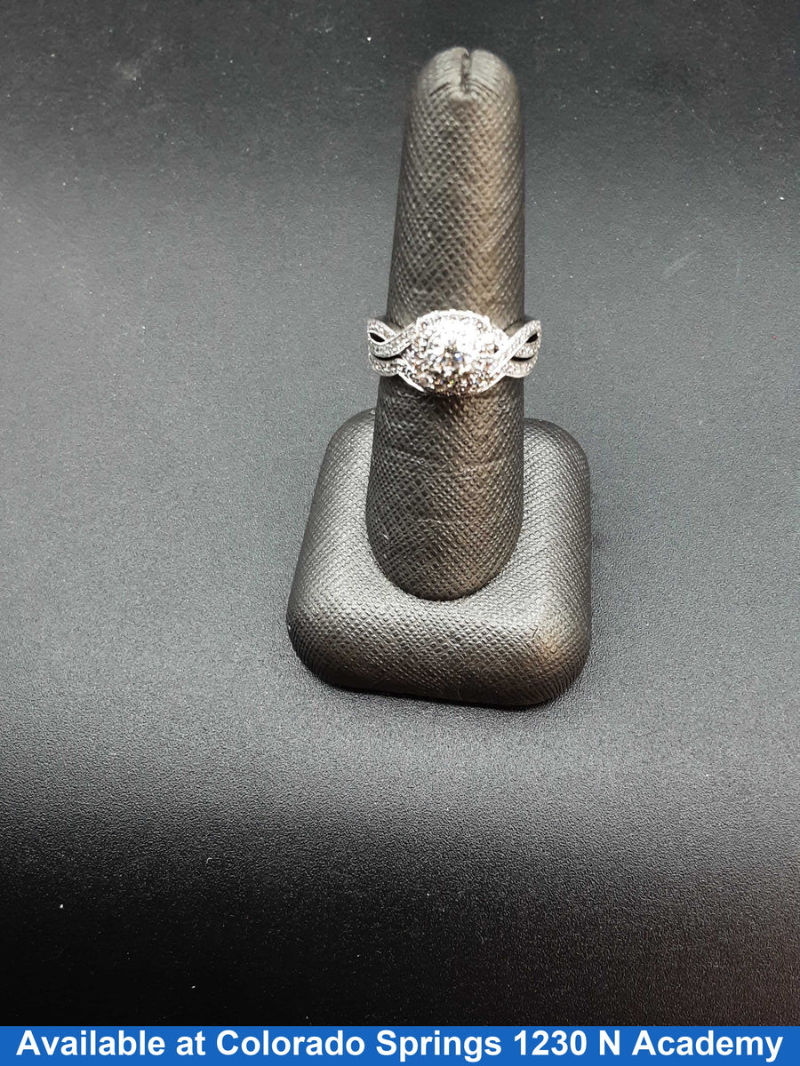Ring - Wedding Set - White Gold 14k (.585) 6.5 grams Size 7