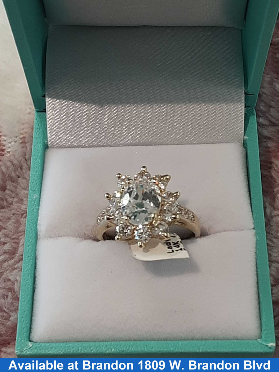 Women's Ring - Yellow Gold 14k (.585) 4.1 grams Size 6.5