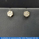Double Stud Earring - White Gold 14k (.585) 1.8 grams