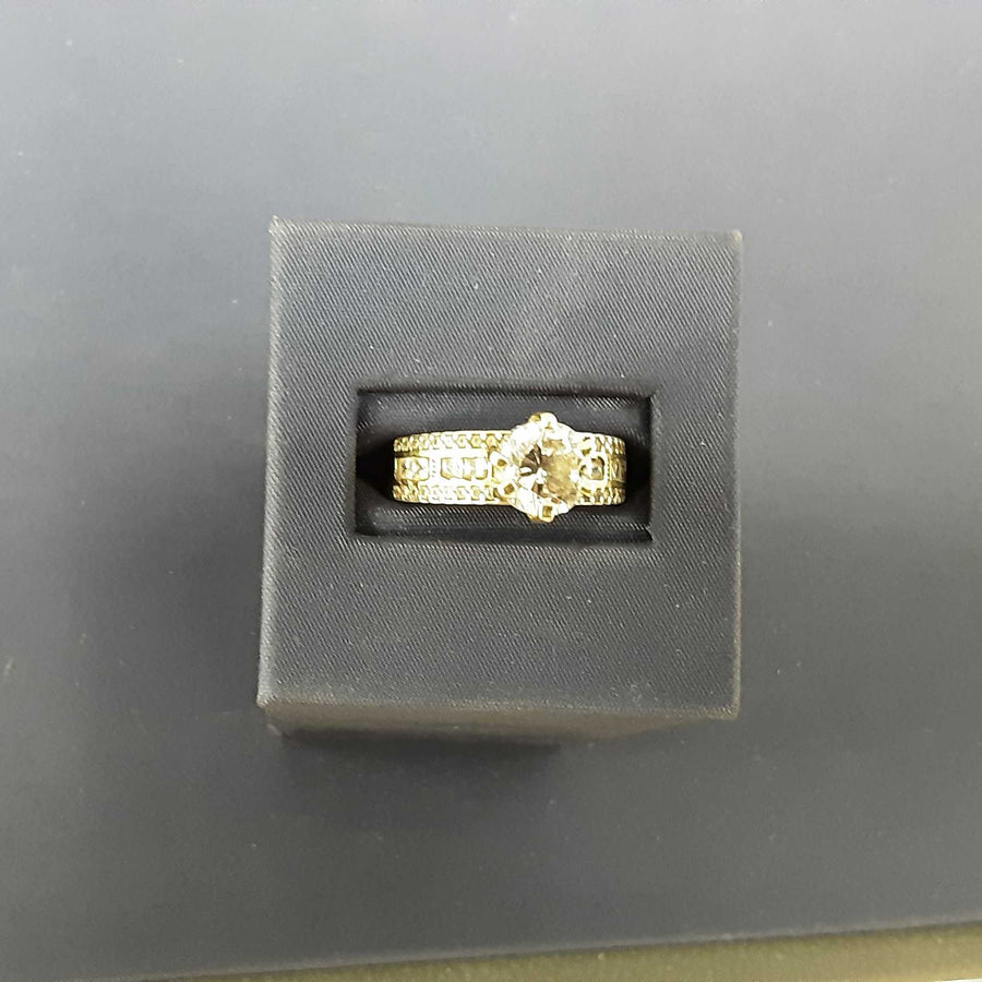 Ring - Engagement Set - Yellow Gold 10k (.417) 3.3 grams Size 9