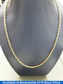 Rope Chain - Yellow Gold 10k (.417) 13.5 grams 28 inch