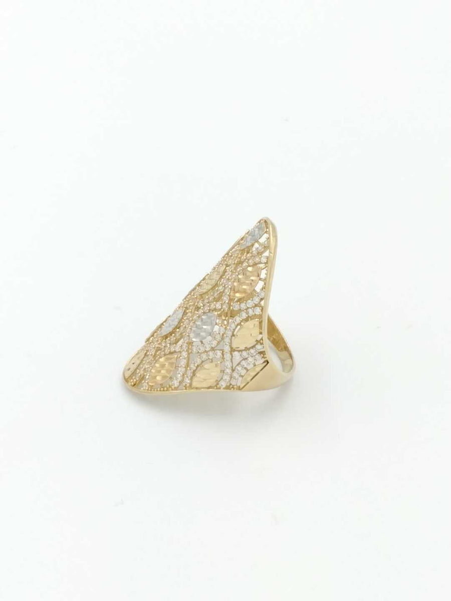 Women's Ring - Yellow Gold 14k (.585) 5.4 grams Size 8.5