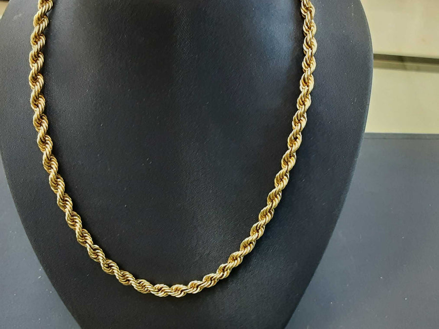Rope Chain - Yellow Gold 14k (.585) 25.3 grams 22 inch