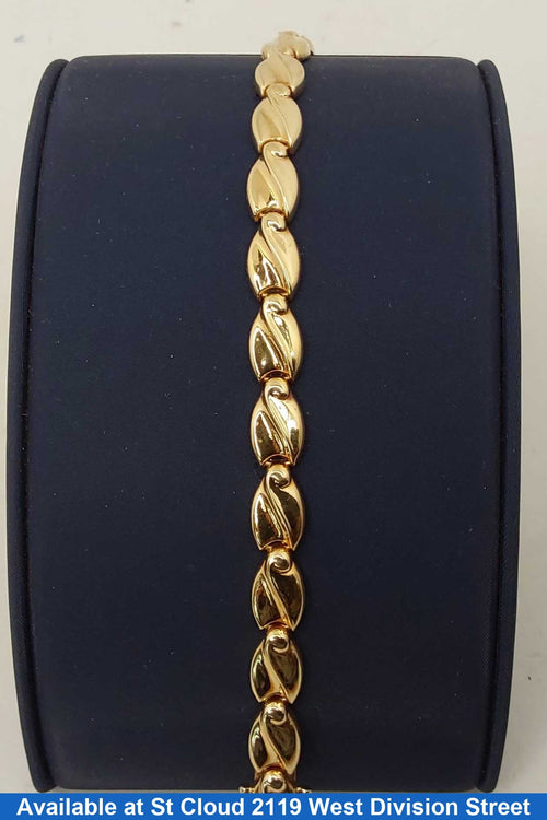 Link Bracelet - Yellow Gold 14k (.585) 13.96 grams 8 inch