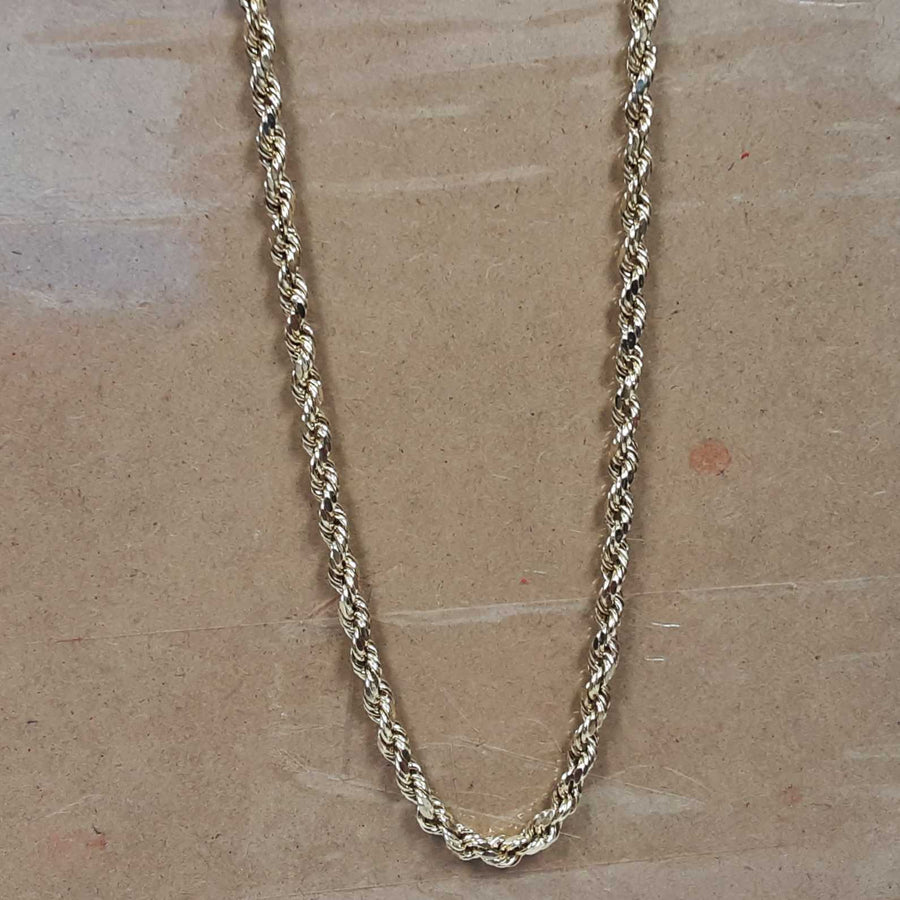 Rope Chain - Yellow Gold 10k (.417) 12.6 grams 24 inch