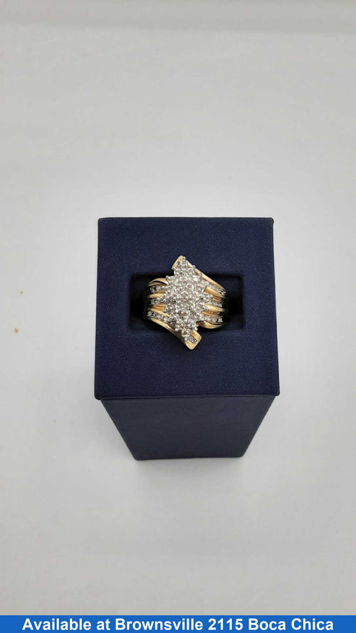 Women's Ring - Yellow Gold 10k (.417) 5.4 grams Size 7.5