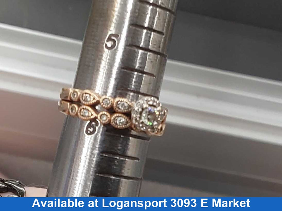Ring - Engagement Set - Rose Gold 10k (.417) 3.9 Grams Size 6