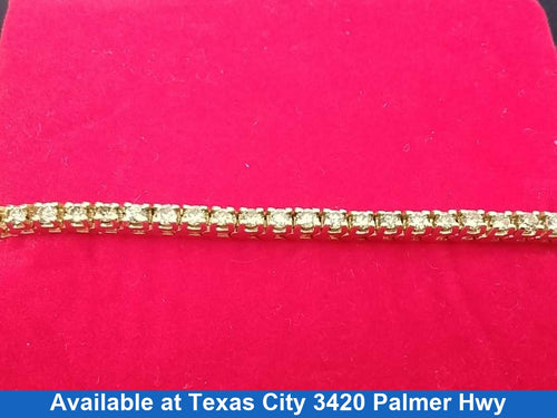Tennis Bracelet - Yellow Gold 14k (.585) 11.5 grams 7 inch