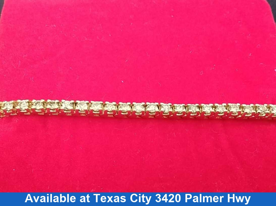 Tennis Bracelet - Yellow Gold 14k (.585) 11.5 grams 7 inch