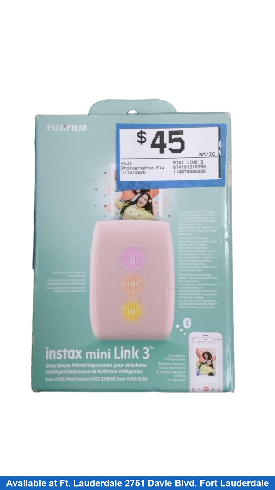 Fuji Mini Link 3 White Flash