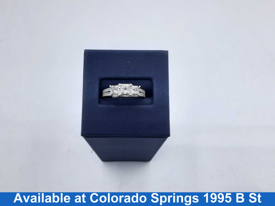 Ring - Engagement Set - White Gold 14k (.585) 3.6 grams Size 7