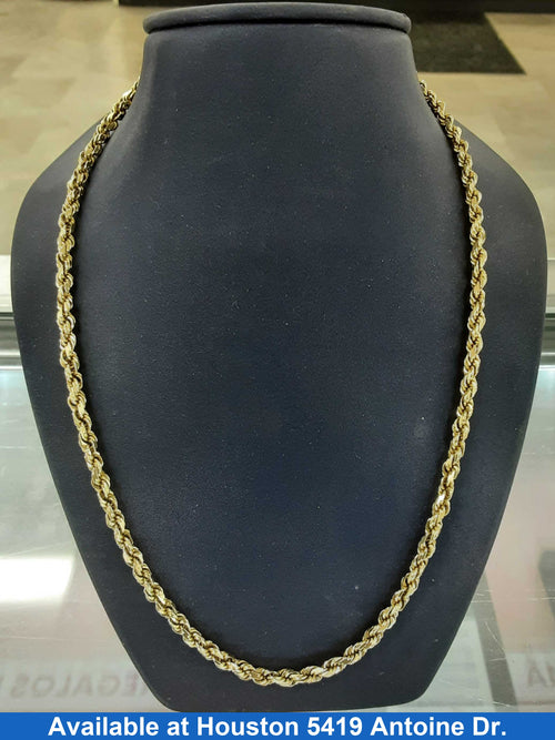 Rope Chain - Yellow Gold 14k (.585) 27.6 grams 22 inch
