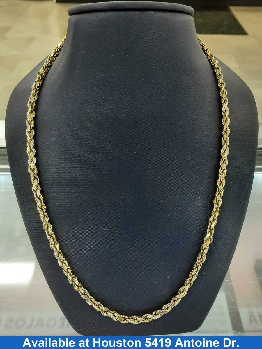 Rope Chain - Yellow Gold 14k (.585) 27.6 grams 22 inch