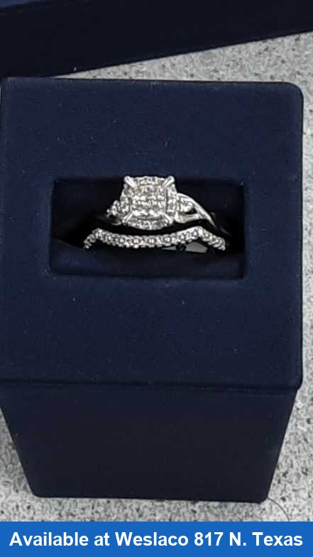 Ring - Engagement Set - White Gold 10k (.417) 3.7 grams Size 7